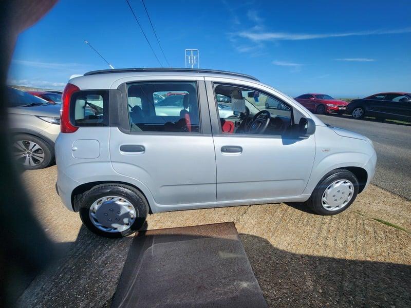 A silver Fiat Panda &#039;0.9 TwinAir EASY&#039; viewed from the right side