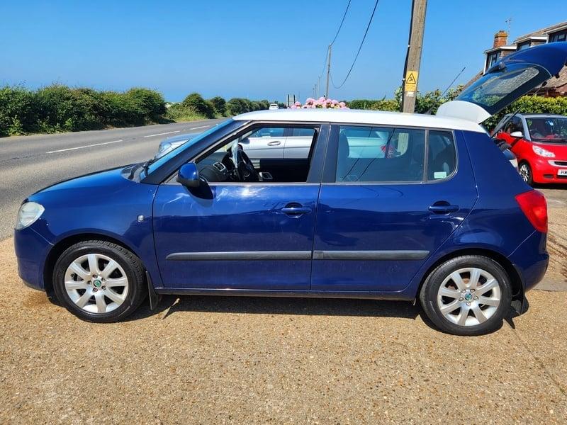 A Skoda Fabia viewed from the outside left
