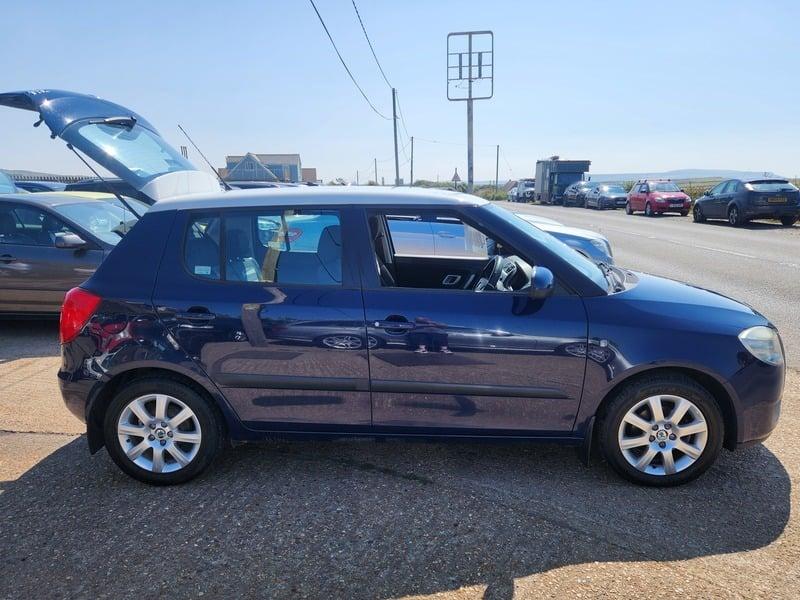 A Skoda Fabia viewed from the outside right