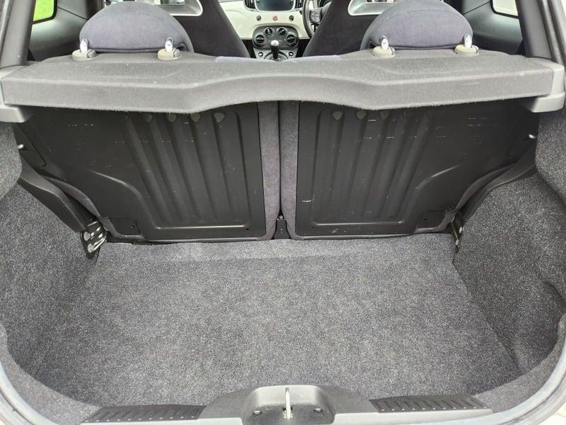 The boot of a Fiat Abarth 1.4 from behind.