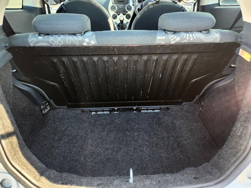 The boot of a Ford Ka Edge White Edition, from behind.