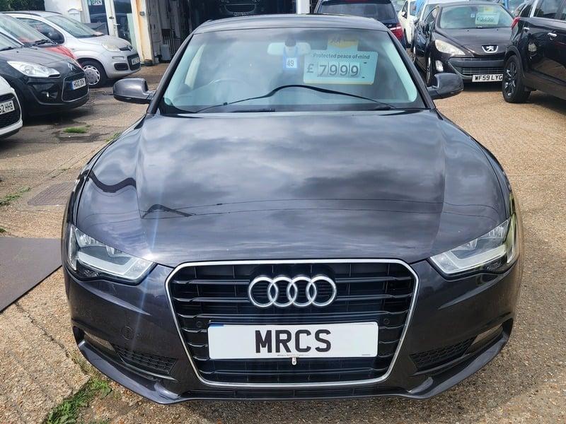 Black Audi A5 from the front