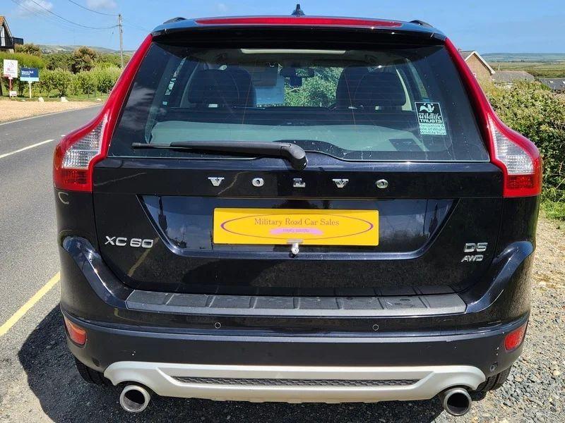 A black Volvo XC60 viewed from the back